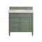 James Martin Vanities Brittany 36in Single Vanity, Smokey Celadon w/ 3 CM Eternal Jasmine Pearl Top 650-V36-SC-3EJP - alternate 6
